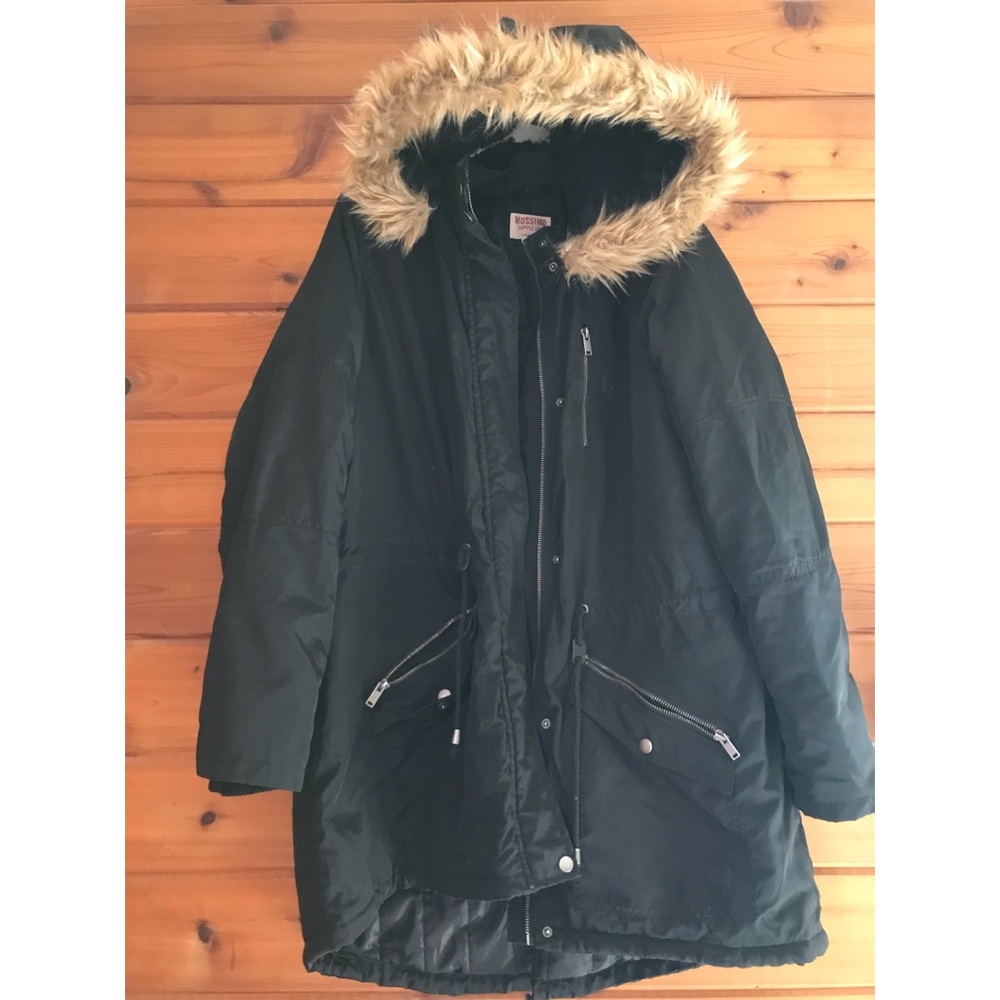 Mossimo Long Coat W/ Fur Hood